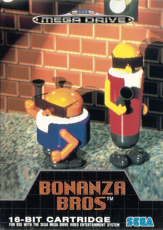Bonanza Bros. box art for Sega Mega Drive
